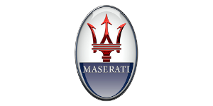 a white oval with red and blue logo