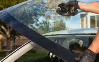 Close-up of Expert Rear Window Replacement using professional tools