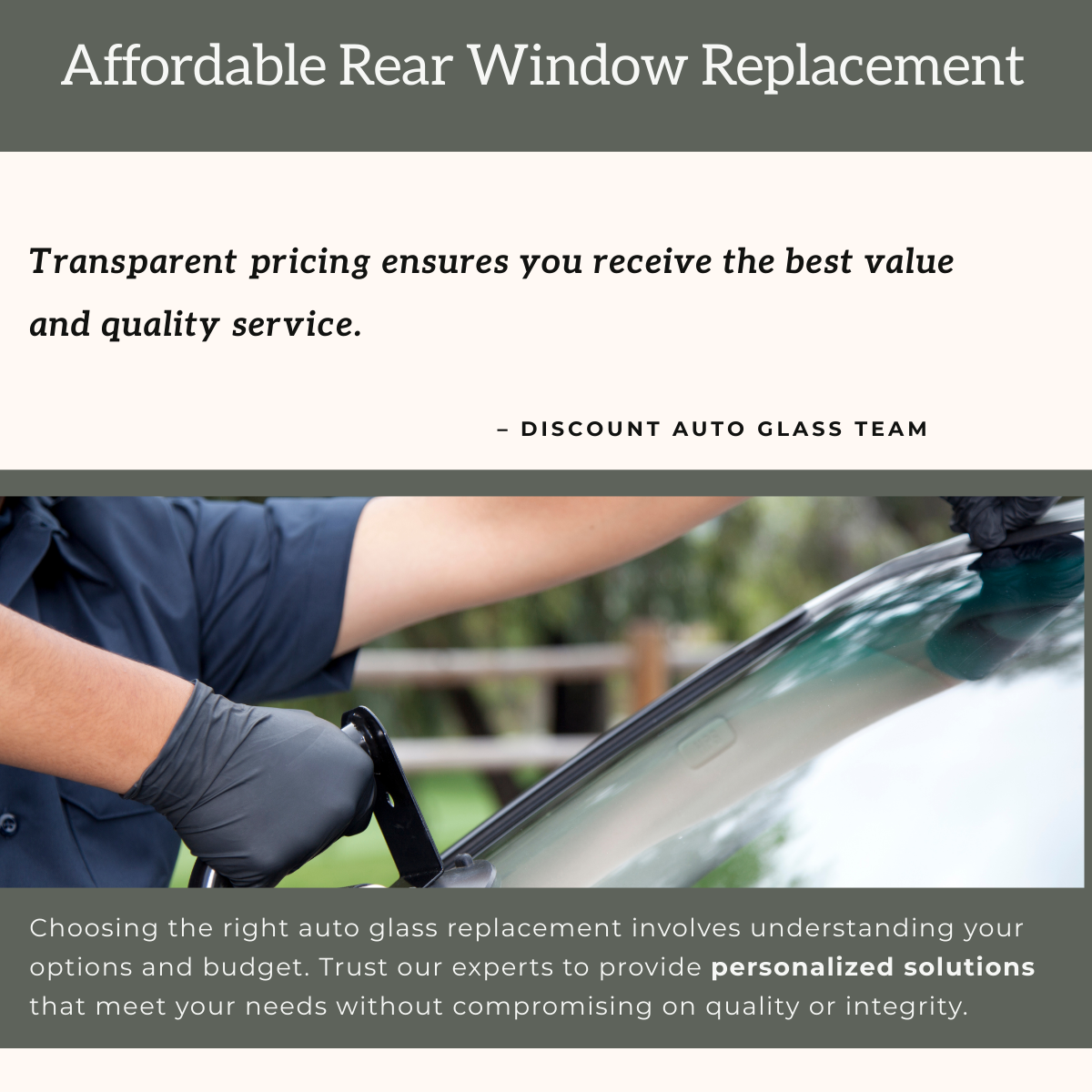 Expert Rear Window Replacement on a vehicle in Richardson, TX