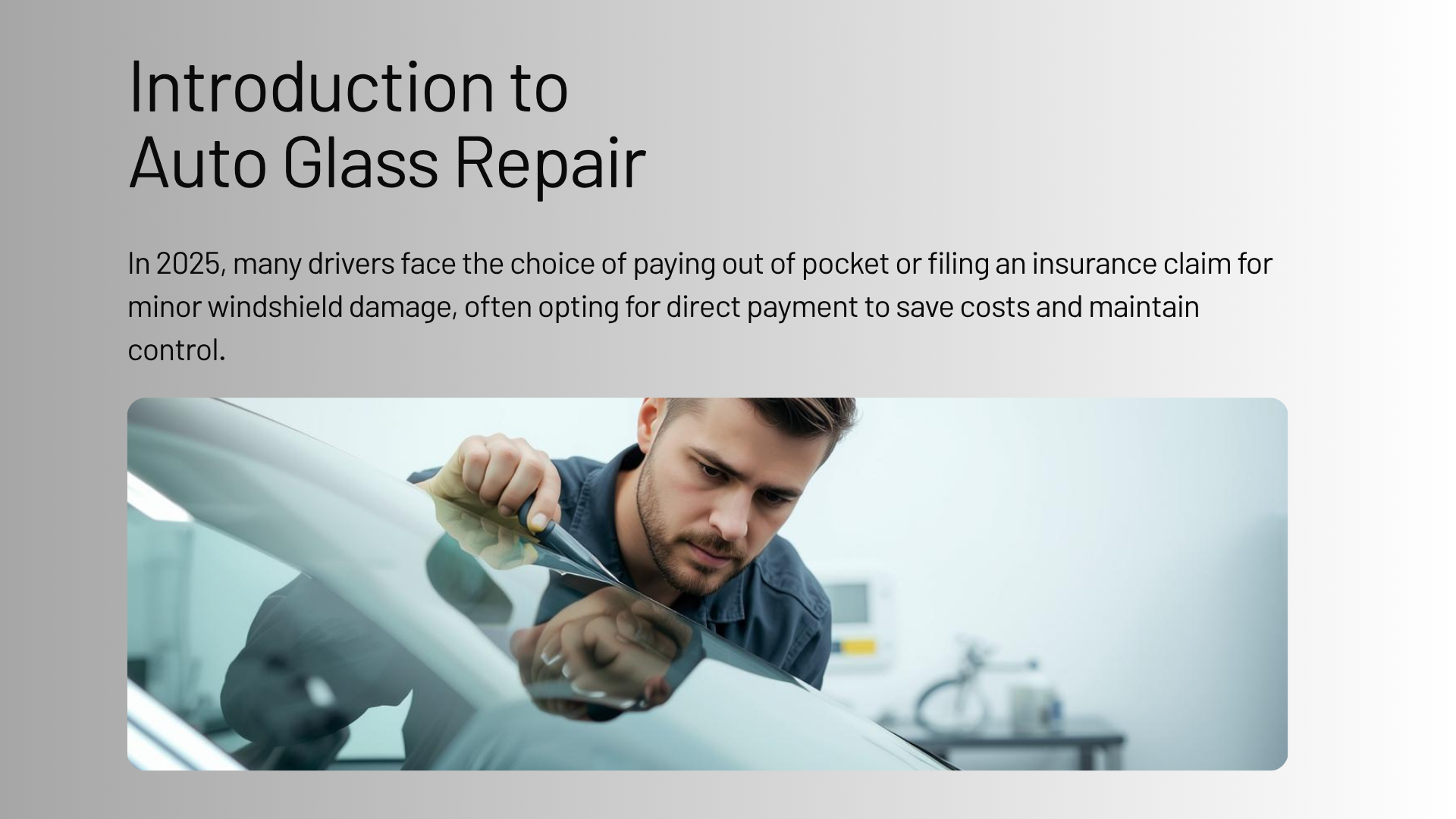 Auto Glass Repair Costs Without Insurance – fixing a small windshield chip
