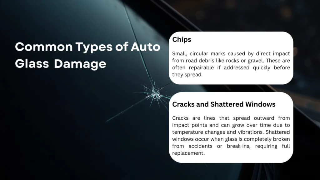 Costs to Fix a Car Window showing cracked windshield repair process