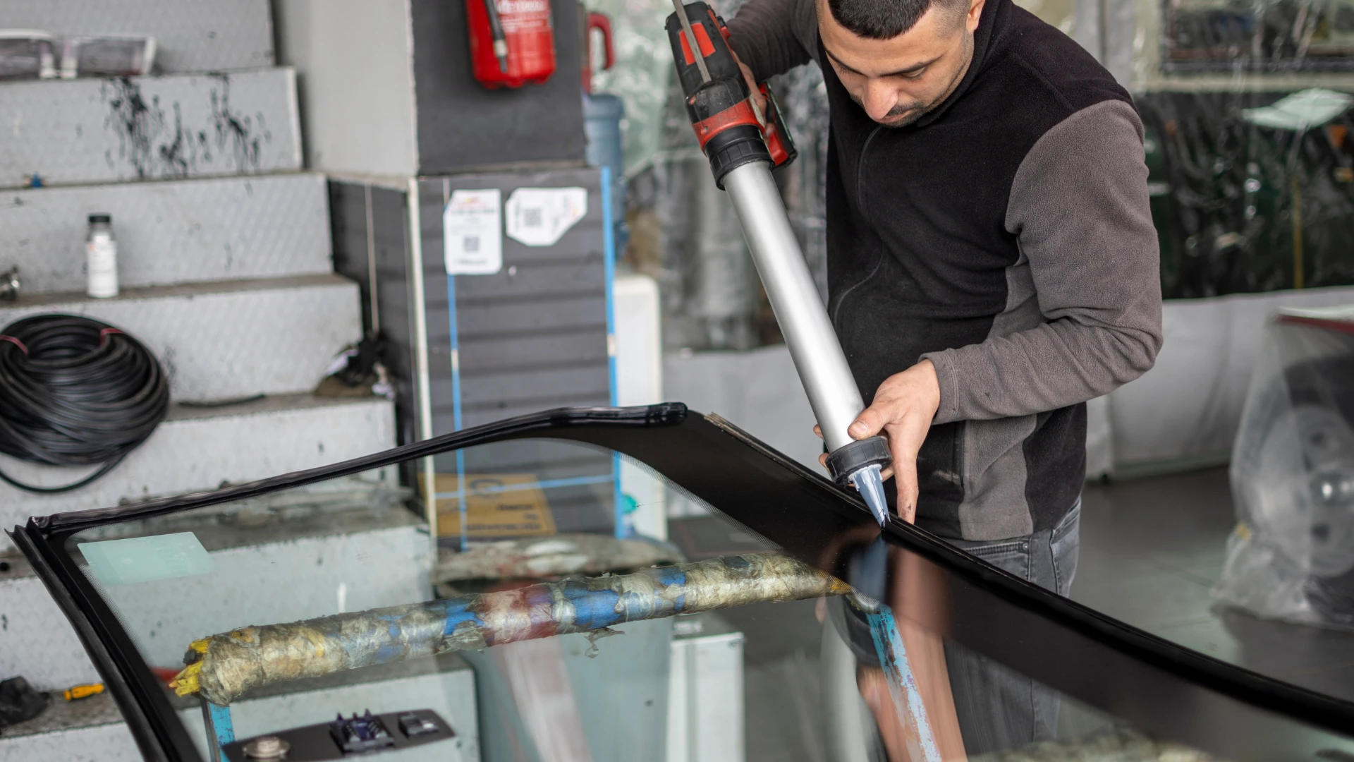 Auto Glass Repair: Fast Solutions for Cracked Windshields 2 Solutions for Cracked Windshields — certified technician injecting resin into a chipped windshield