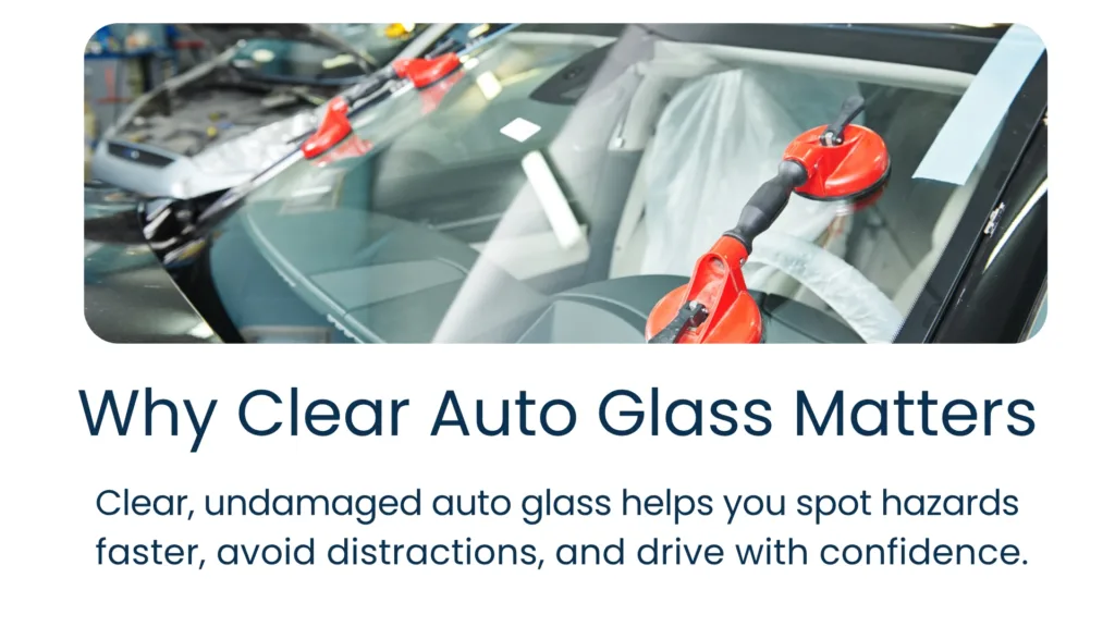 Auto car glass repair shop completing a full windshield replacement with OEM-grade materials