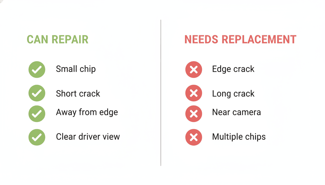 Auto Glass Repair Costs: What to Expect for Car Window Fixes 3 Auto glass repair costs breakdown chart showing chip repair and windshield replacement pricing - Auto glass repair vs replacement checklist